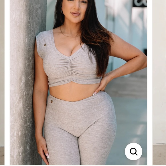 Stacci Athletics Nori Velvet Leggings - Toasted Maroon - Picture 1 of 6